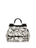 Dolce & Gabbana mini Sicily crystal-embellished tote bag - Noir