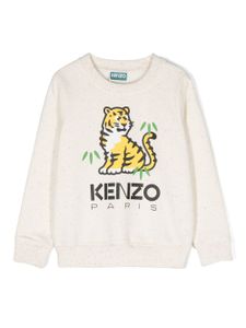 Kenzo Kids sweat à logo imprimé - Tons neutres