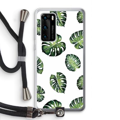 Tropische bladeren: Huawei P40 Transparant Hoesje met koord