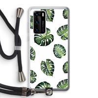 Tropische bladeren: Huawei P40 Transparant Hoesje met koord