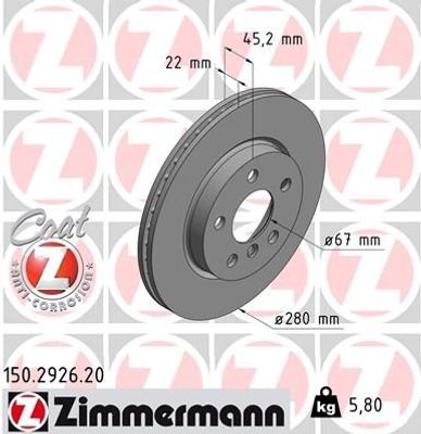 Remschijf Coat Z 150292620