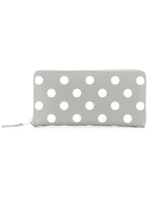 Comme Des Garçons Wallet portefeuille long à pois - Gris