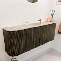 Toiletmeubel Mondiaz Joya Dlux | 113.2 cm | Meubelkleur Shadow | Faye wastafel Frappe Wasbak Midden | 1 kraangat