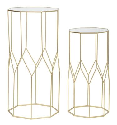 TELEFOONHOUDER NIEUWE GLAZEN SET 2 STUKS CM 50X46X100-40X37X80