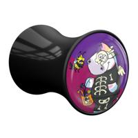 Double Flared Plug met Chubby Unicorn Design Acryl Tunnels & Plugs