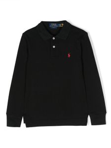 POLO RALPH LAUREN KIDS polo en coton à logo brodé - Noir