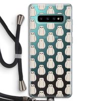 Uilen: Samsung Galaxy S10 Plus Transparant Hoesje met koord