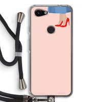 High heels: Pixel 3a Transparant Hoesje met koord