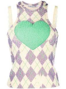 Andersson Bell Tanktop met argyle print - Geel