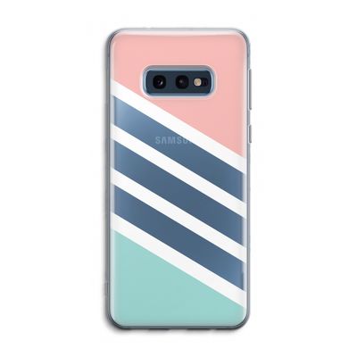 Strepen pastel: Samsung Galaxy S10e Transparant Hoesje