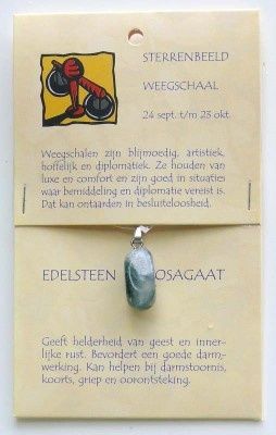 Sterrenbeeldsteen hanger weegschaal