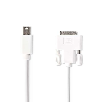 Nedis Mini DisplayPort-Kabel | Mini-DisplayPort Male naar DVI-D 24+1-Pins Male | 21.6 Gbps | 2 m | 1 stuks - CCGP37700WT20 CCGP37700WT20