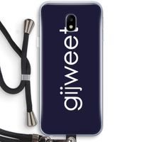 Gijweet: Samsung Galaxy J3 (2017) Transparant Hoesje met koord