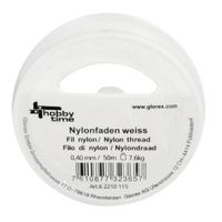 Nylon hobby draad wit 0.4 mm x 50 meter - thumbnail