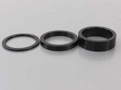 Ergotec Balhoofd spacerset 1-1/8" (ø28.6) 3-delig 2/5/10mm zwart