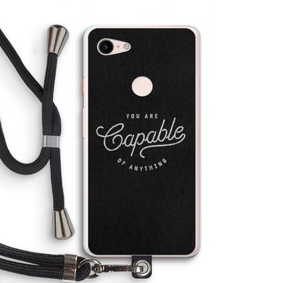 Capable: Pixel 3 XL Transparant Hoesje met koord