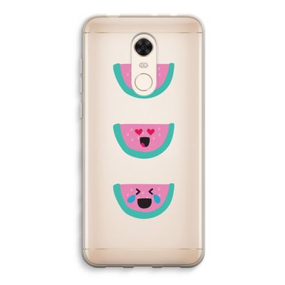 Smiley watermeloen: Xiaomi Redmi 5 Transparant Hoesje