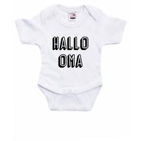 Hallo oma cadeau baby rompertje wit jongen/meisje - thumbnail