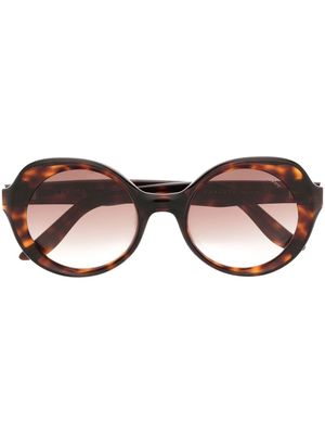 Lapima lunettes de soleil à monture ronde - Marron