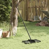 VidaXL Tuinhark zwart 45 x 25 x 200 cm gepoedercoat staal