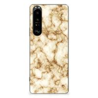 Sony Xperia 1 III | TPU | Siliconen hoesje | Marmer Goud