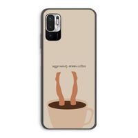 Aggressively drinks coffee: Xiaomi Redmi Note 10 5G Transparant Hoesje