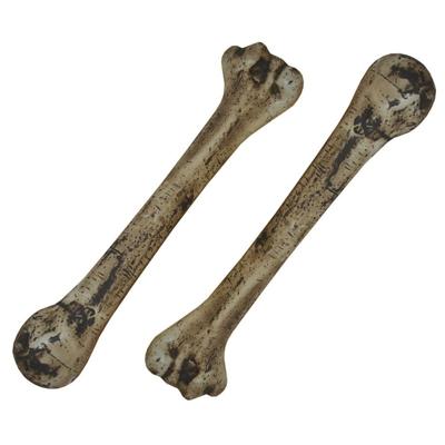 Decoratie bot - Set van 2x stuks - 27 cm - plastic - Halloween - Horror thema kerkhof versiering - n