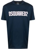 DSQUARED2 logo-print short-sleeve T-shirt - Bleu