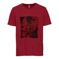 T-shirt van bio-katoen met elastaan, bordeaux Maat: M