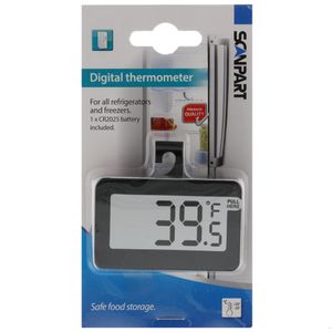 SCANPART 1110030004 koelkastonderdeel & -accessoire Thermometer Zwart, Grijs