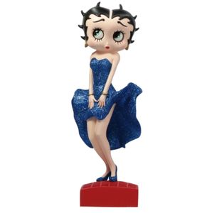 Betty Boop Blauwe Glitter Jurk Beeldje