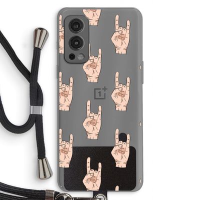 Rock: OnePlus Nord 2 5G Transparant Hoesje met koord