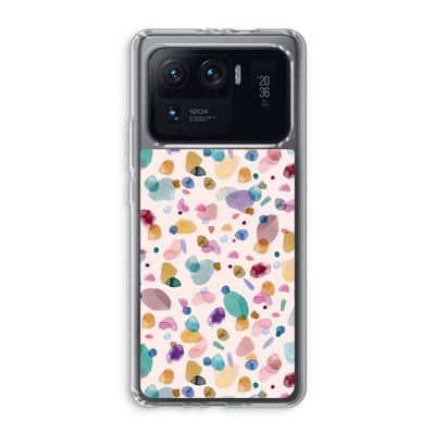 Terrazzo Memphis Pink: Xiaomi Mi 11 Ultra Transparant Hoesje