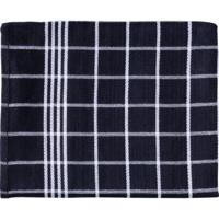 Handdoek Christelle, ft 50 x 70 cm, geruit, zwart, pak van 3 stuks