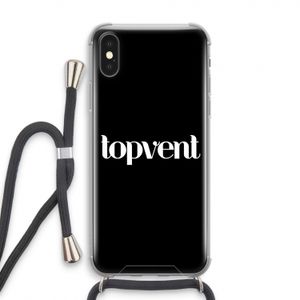 Topvent Zwart: iPhone XS Transparant Hoesje met koord