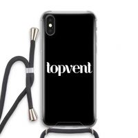 Topvent Zwart: iPhone XS Transparant Hoesje met koord