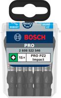 Bosch Accessoires PRO Pozidriv slagschroefbit | PZ2 | 55 mm | 15 stuks - 2608522546