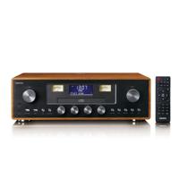 LENCO DAR-081WD - DAB+/FM radio met CD-speler, USB, Bluetooth® en draadloos oplaadpunt - Hout/Zwart