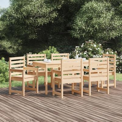 7-delige Tuinset massief grenenhout