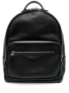 Santoni sac à dos en cuir grainé - Noir