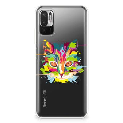 Xiaomi Redmi Note 10/10T 5G | Poco M3 Pro Telefoonhoesje met Naam Cat Color Xiaomi Redmi Note 10/10T 5G | Poco M3 Pro Telefoonhoesje met Naam Cat Color