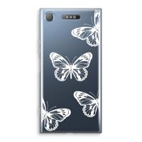 White butterfly: Sony Xperia XZ1 Transparant Hoesje