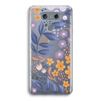 Flowers with blue leaves: LG G6 Transparant Hoesje