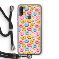 Pink donuts: Samsung Galaxy A11 Transparant Hoesje met koord