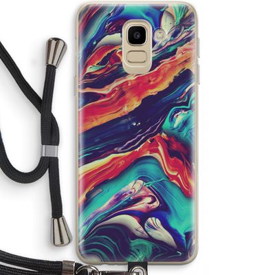 Chameleon Sun: Samsung Galaxy J6 (2018) Transparant Hoesje met koord