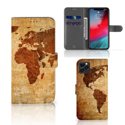 Apple iPhone 11 Pro Max | Flip Cover | Wereldkaart