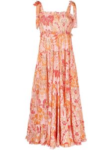 ZIMMERMANN robe Violet mi-longue à fleurs - Orange