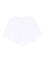 Douuod Kids t-shirt crop à taille nouée - Blanc