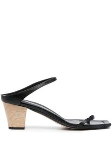 TOTEME sandales en cuir The City 60 mm - Noir