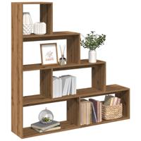 Kamerscherm / boekenkast 143,5x29x143,5 cm hout artisanaal eik
